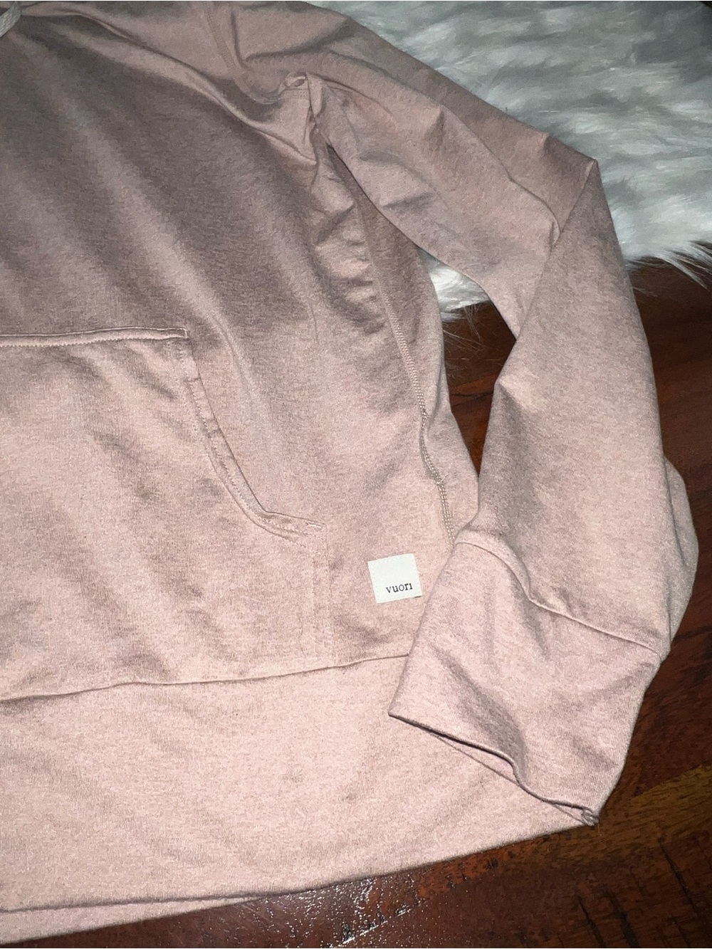 Vuori Zip Hoodie Size Small Dusty Pink Full Zip Hooded Sweatshirt - Picture 2 of 3
